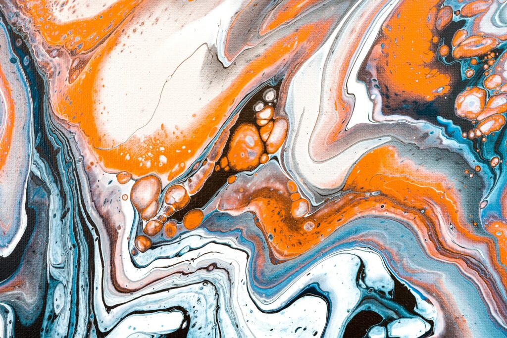 Acrylic pouring painting